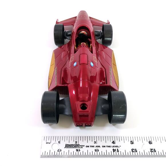 Iron Man 2 Red Vortex Stark Motor Racing F1 Race Car w Figure 2010 Hasbro Marvel - Picture 4 of 8